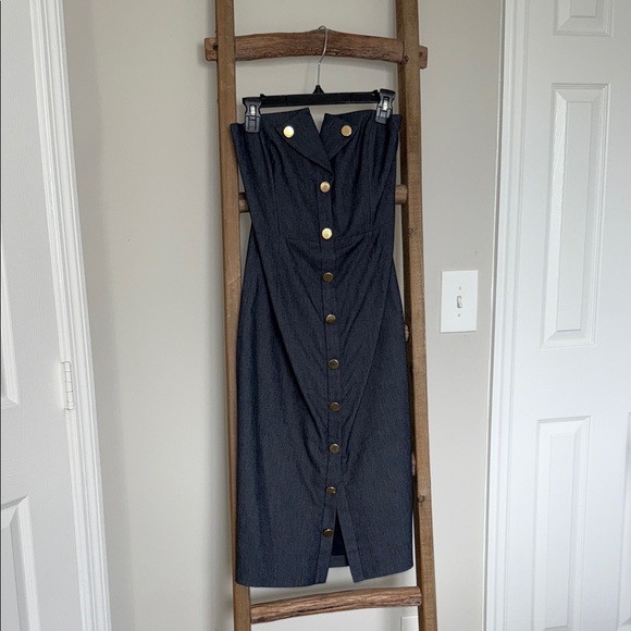 denim frayed shirt dress The Workwear Shirtdress style_group:Maternity Nova Chiffon Dress and raw hem details Denim & Co. Beach Size:M - 38